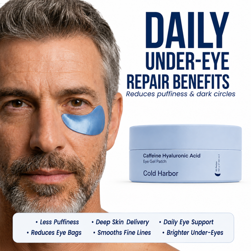 Cold Harbor™ Caffeine & Hyaluronic Acid Eye Patches | 60 Patches